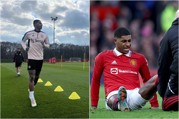 Rashford đã tập&nbsp;trở lại sau 1 tuần dưỡng thương