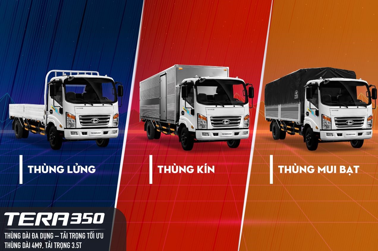 Tera350 có nhiều loại thùng cho khách hàng lựa chọn