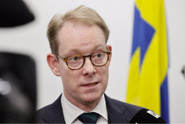 Bộ trưởng Ngoại giao Thuỵ Điển Tobias Billstrom. Ảnh: CNN