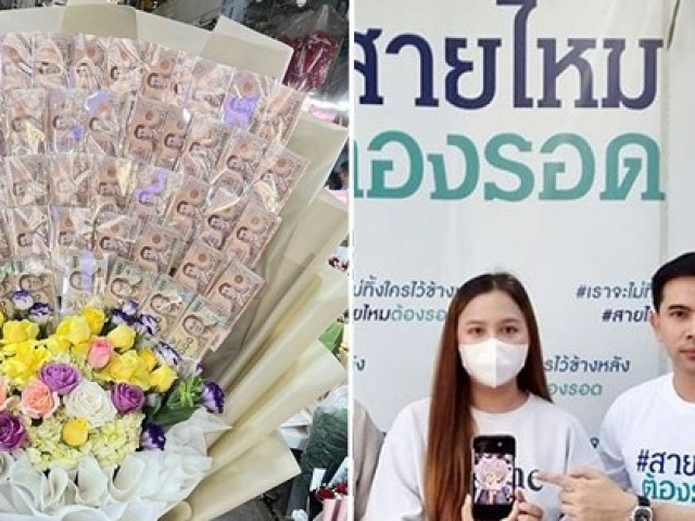 Đặt bó hoa tiền trị giá 35 triệu làm quà tặng người yêu, ai ngờ shipper cầm xong đi luôn