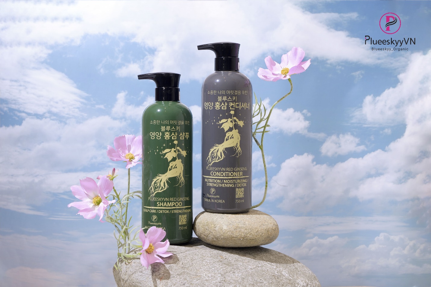 Bộ Gội xả Hồng sâm PlueeskyyVN – nhập khẩu từ Hàn Quốc