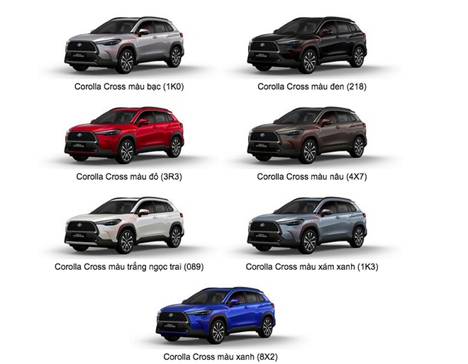 Giá xe Toyota Corolla Cross niêm yết và lăn bánh tháng 01/2024 - 2