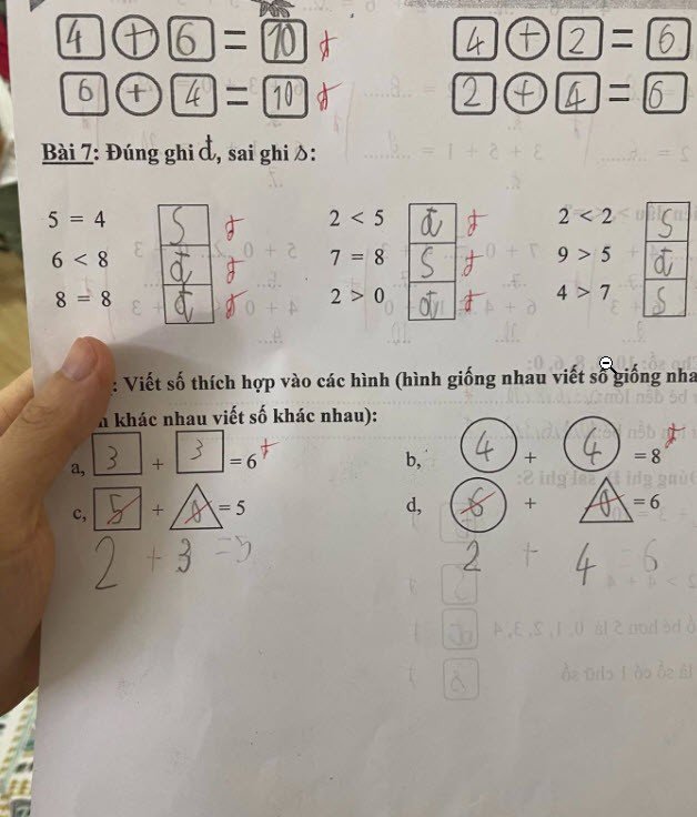 Mẹ Việt "ấm ức" vì con làm toán 5 + 0 = 5 bị cô giáo gạch sai, lên mạng hỏi lý do thì xấu hổ khi biết lời giải - 1