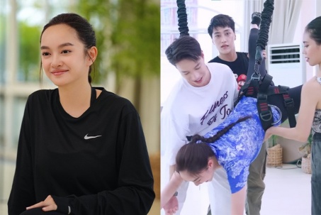 Kaity Nguyễn bị dập môi khi tập luyện nhảy trong MV của S.T Sơn Thạch