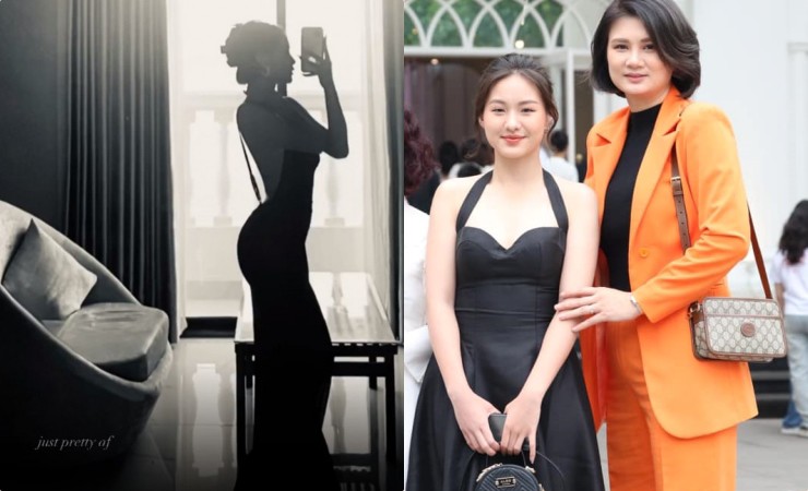 Dễ dàng nhận thấy khi đứng cạnh mẹ là cựu VĐV bóng chuyền cô bé đã cao gần bằng mẹ. Đáng chú ý, Kim Huệ có chiều cao tới 1m82.
