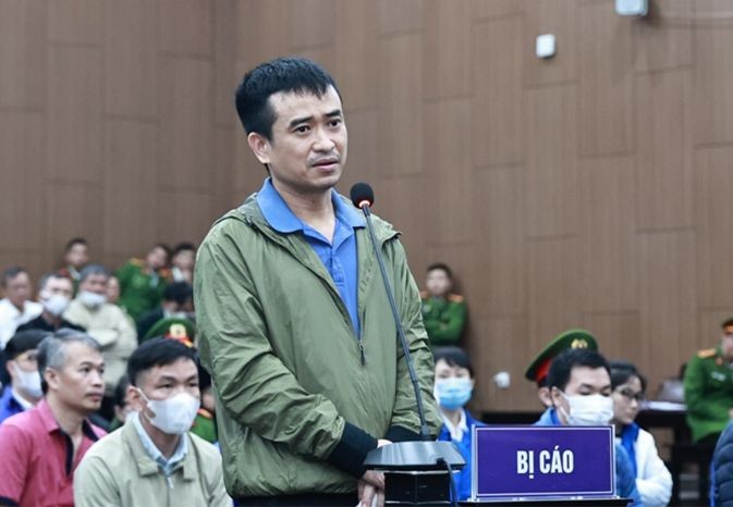 Bị cáo Phan Quốc Việt tại phiên tòa Việt Á. Ảnh: CTV