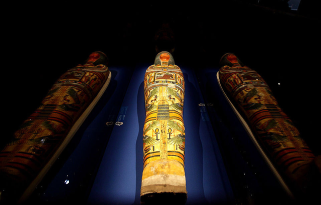 Các xác ướp Ai Cập được trưng bày trong bảo tàng - Ảnh: