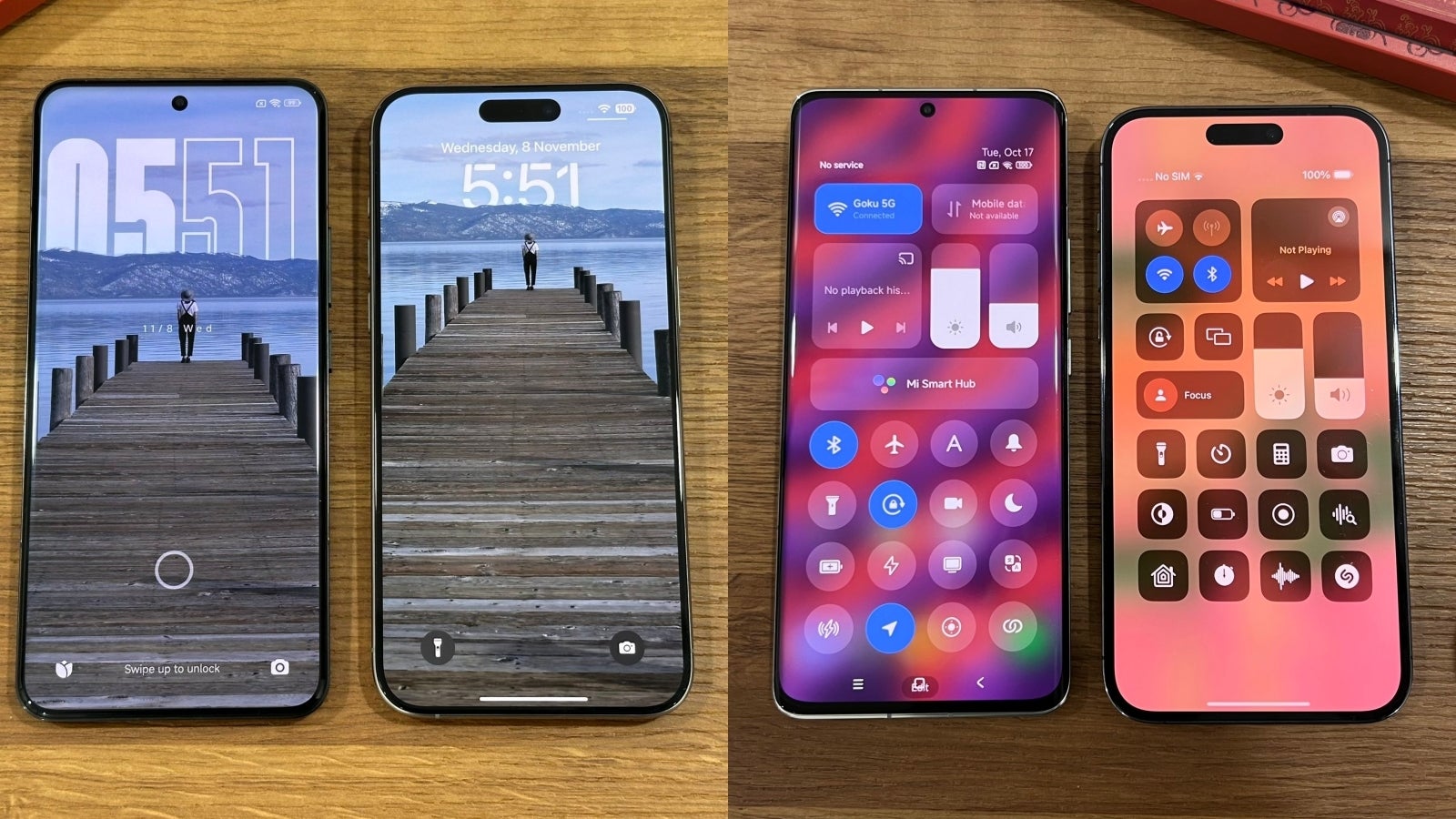 Xiaomi 14 và iPhone 15 Pro.