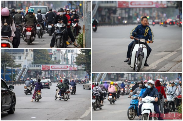 Nhan nhản hình ảnh những người đi xe máy ngược chiều vô ý thức trên phố Tây Sơn.