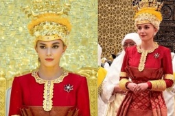 Thế giới - Cô dâu của Hoàng tử Brunei lộng lẫy trong lễ cưới