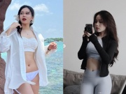 Thời trang - Bạn gái tiền đạo Mạnh Dũng phản pháo khi bị chê mặc phản cảm tập gym