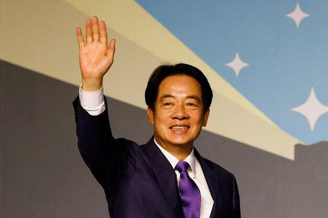 Ông Lại Thanh Đức (Lai Ching-te) giành chiến thắng trong cuộc bầu cử lãnh đạo Đài Loan (Trung Quốc) hôm 13-1. Ảnh: Reuters