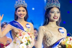 Bạn trẻ - Cuộc sống - Nữ sinh cao gần 1m80 đăng quang hoa khôi Ngoại thương 2023