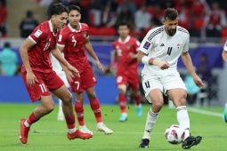 Video bóng đá Indonesia - Iraq: Hiệp hai áp đảo, đoạt 3 điểm xứng đáng (Asian Cup)