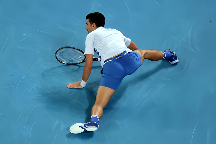 Djokovic bị tay vợt trẻ bào thể lực liên tục với những pha bóng bền