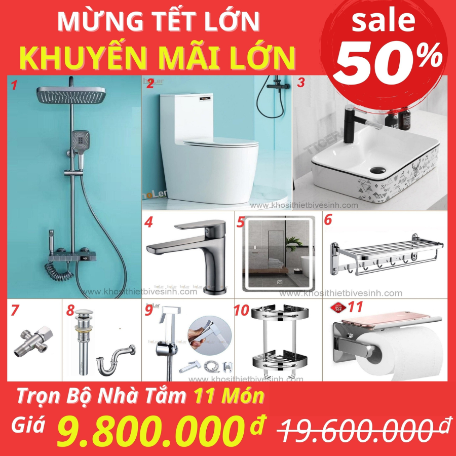 Loạt sản phẩm thiết bị vệ sinh TTCERA “Xả kho đón tết, giá rẻ bất ngờ” giảm đến 60% - 4