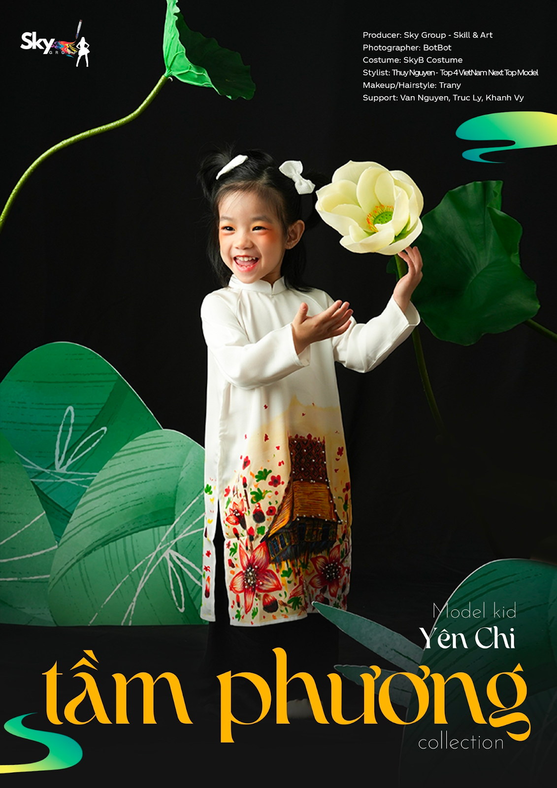 Dàn Model Kid nhà Sky Group thần thái trong BST Tầm Phương Collection chào xuân 2024 - 7