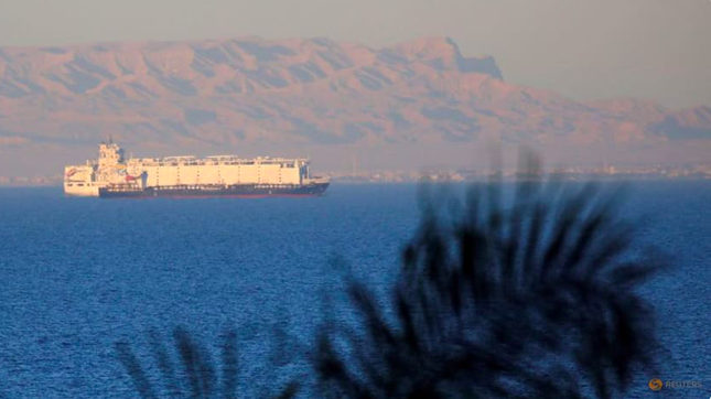 Các tàu container hướng về phía Biển Đỏ trước khi vào Kênh đào Suez ngày 17/3/2018. (Ảnh: Reuters)