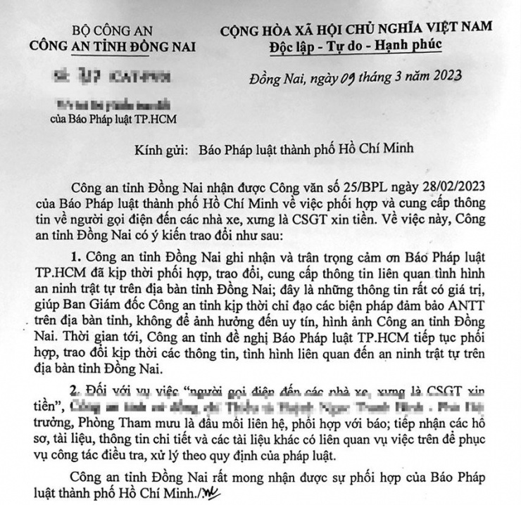 Giả danh CSGT Đồng Nai lừa tiền các nhà xe - 2