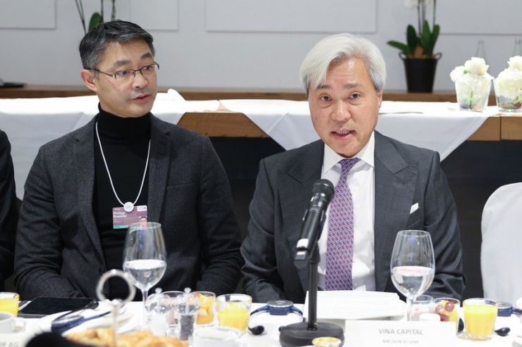 Ông Don Lam, Tổng Giám đốc Tập đoàn VinaCapital phát biểu tại sự kiện - Ảnh: VGP