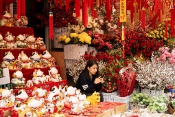 Tin tức trong ngày - Phố Hàng Mã rực sắc đỏ, báo hiệu Tết đã cận kề