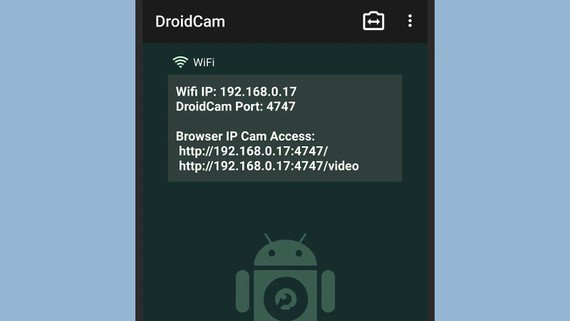 DroidCam cung cấp tùy chọn sử dụng điện thoại làm webcam cho máy tính. Ảnh: DroidCam