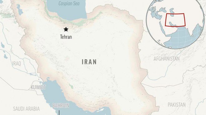Bản đồ mô tả 2 nước láng giềng Iran và Pakistan