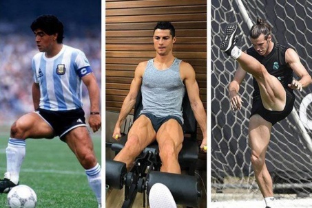 10 cầu thủ bắp đùi khủng nhất làng bóng đá: Ronaldo, Hulk đọ cơ với Maradona, Carlos