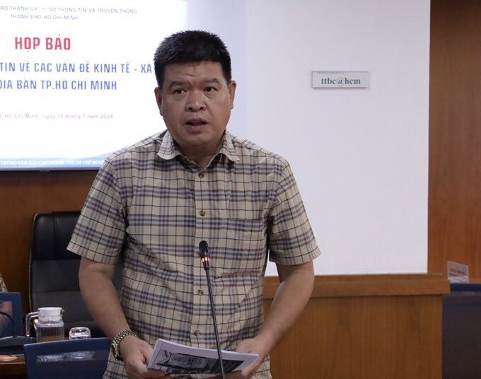 Ông Bùi Hòa An, Phó giám đốc Sở GT-VT TP.HCM thông tin về việc nhà xe Thành Bưởi đăng bán vé trên mạng xã hội