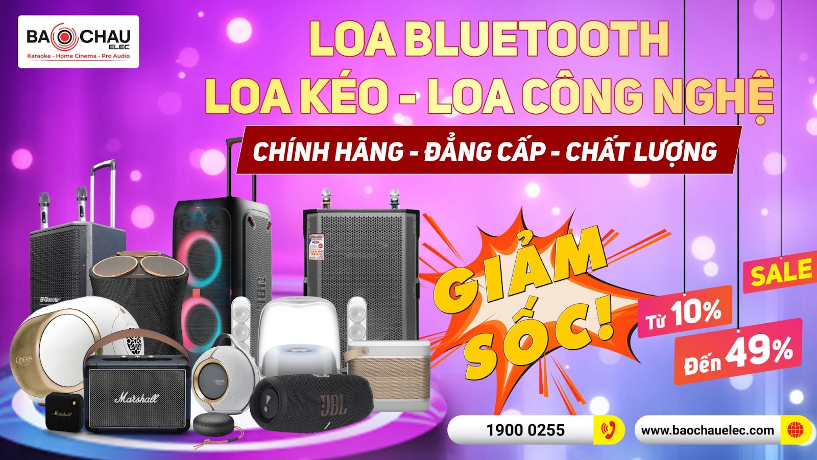 Bảo Châu Elec phân phối loa bluetooth, loa kéo giá tốt