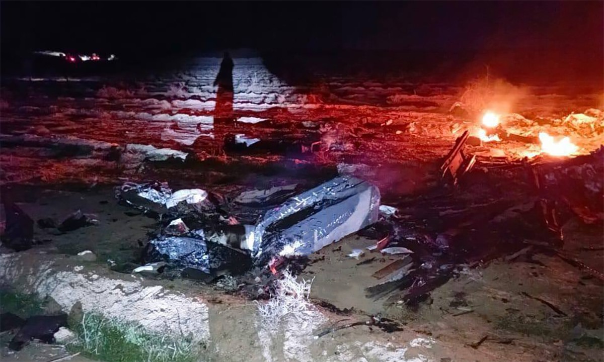 Hiện trường vụ rơi máy bay không người lái MQ-9 Reaper ở Iraq hôm 18/1.