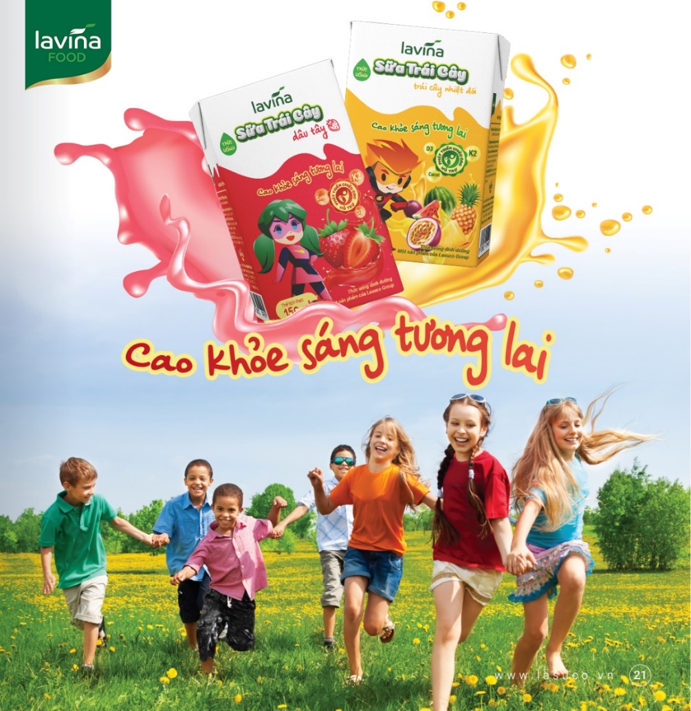 Món quà đặc biệt Lavina Food dành cho trẻ em: Thức uống sữa trái cây