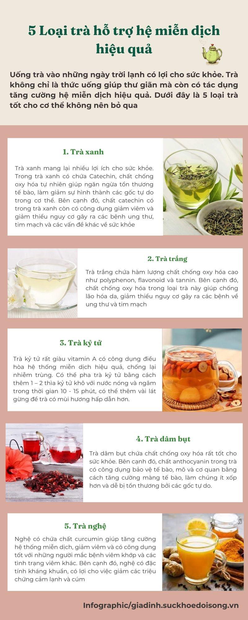 5 loại trà hỗ trợ hệ miễn dịch trong mùa lạnh hiệu quả - 1