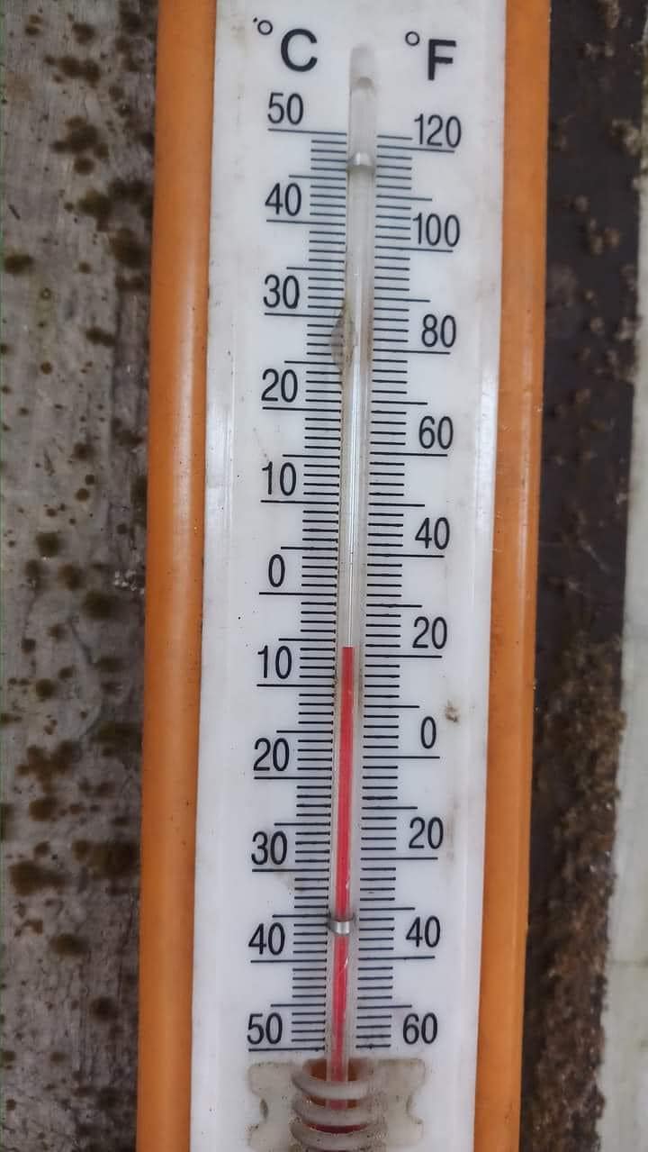 Nhiệt độ đo được trên đỉnh Phia Oắc buổi chiều 22/1 có lúc xuống đến -6 độ C