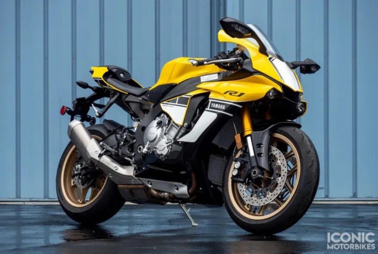 Chiếc mô tô màu vàng này được ra mắt để kỷ niệm 60 năm của thương hiệu. Ảnh: Yamaha.