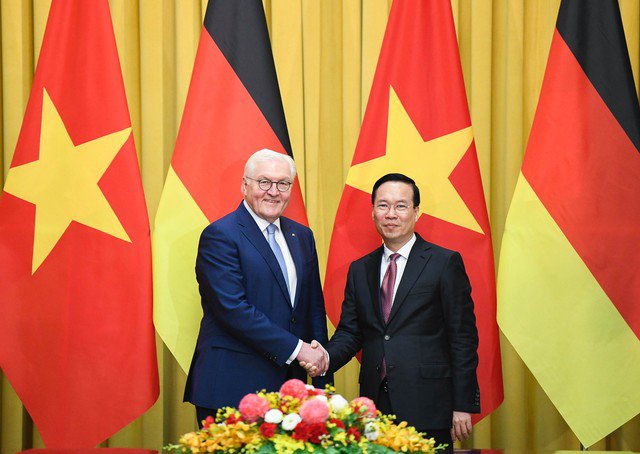 Chủ tịch nước Võ Văn Thưởng và Phu nhân đón Tổng thống Đức và Phu nhân - 15