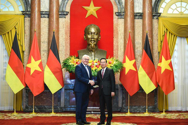 Chủ tịch nước Võ Văn Thưởng và Phu nhân đón Tổng thống Đức và Phu nhân - 12