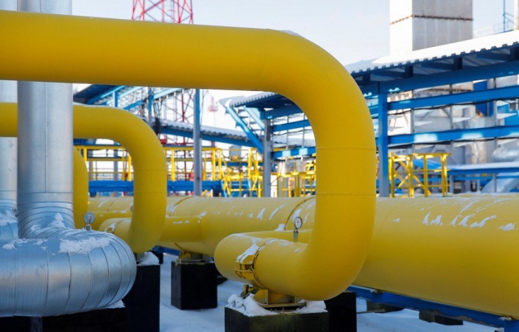 Các đường ống dẫn khí đốt tại trạm máy nén Atamanskaya, thuộc dự án Power Of Siberia, tại vùng Amur (Nga). Ảnh: REUTERS