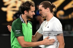 Video tennis Medvedev - Zverev: 5 set siêu kịch tính, ngược dòng vào chung kết (Australian Open)