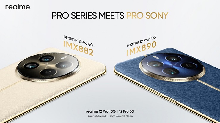 realme 12 Pro 5G sẽ đi kèm cảm biến Sony IMX890.