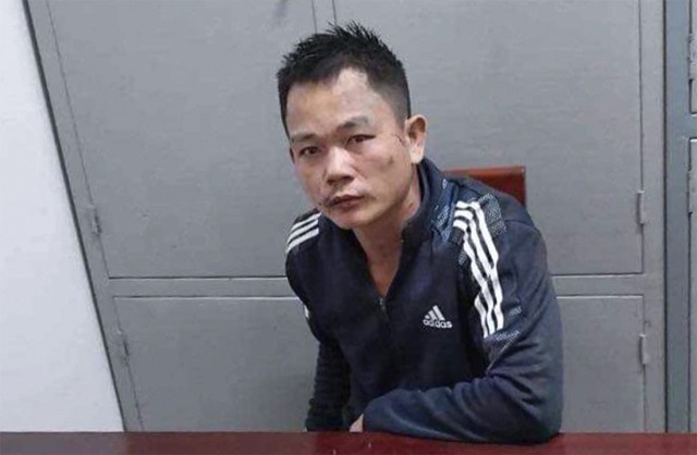 Nghi phạm hiếp dâm Nguyễn Đình Đông tại cơ quan công an. Ảnh: Công an cung cấp