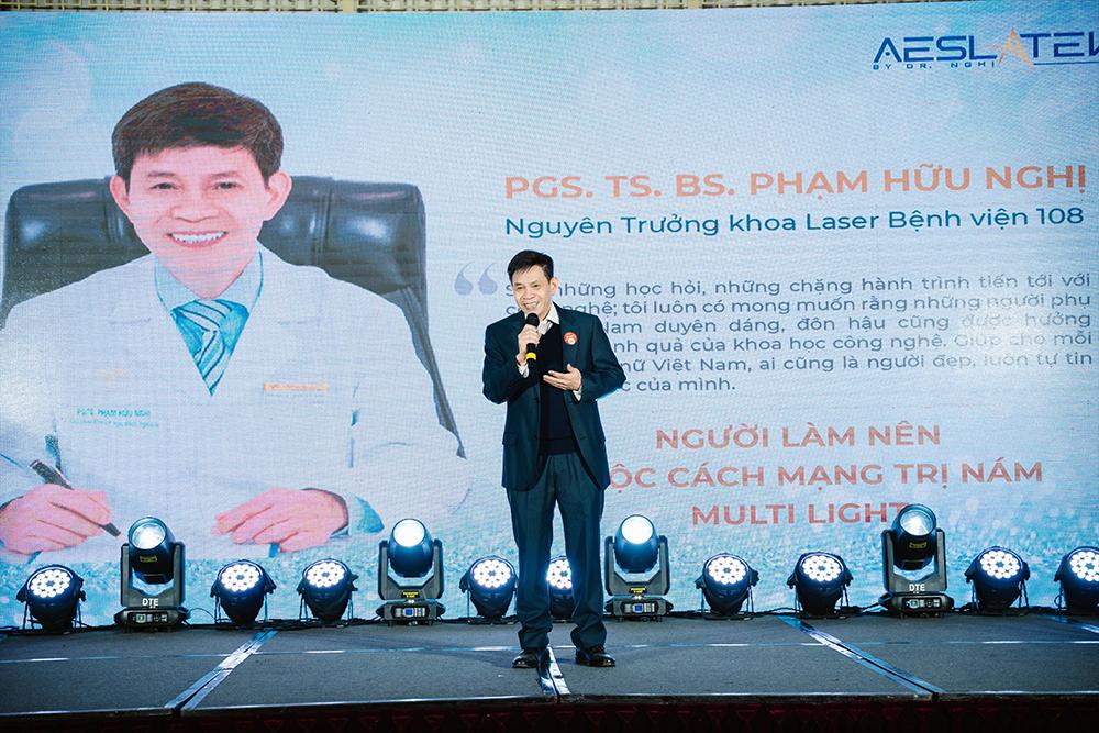 PGS.TS.BS Phạm Hữu Nghị phát biểu tại sự kiện