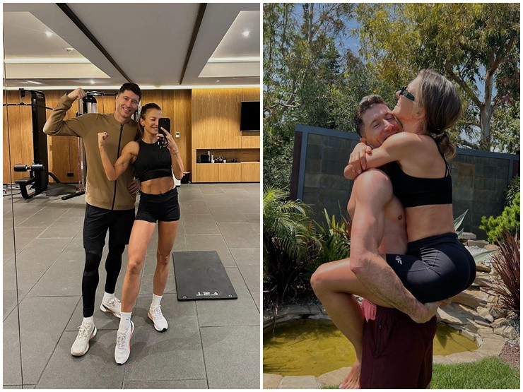 Anh được vợ hỗ trợ trong việc rèn luyện thể hình.