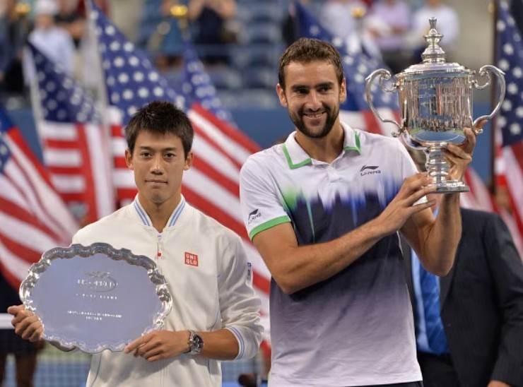 Chung kết US Open 2014: Marin Cilic (phải) thắng Kei Nishikori