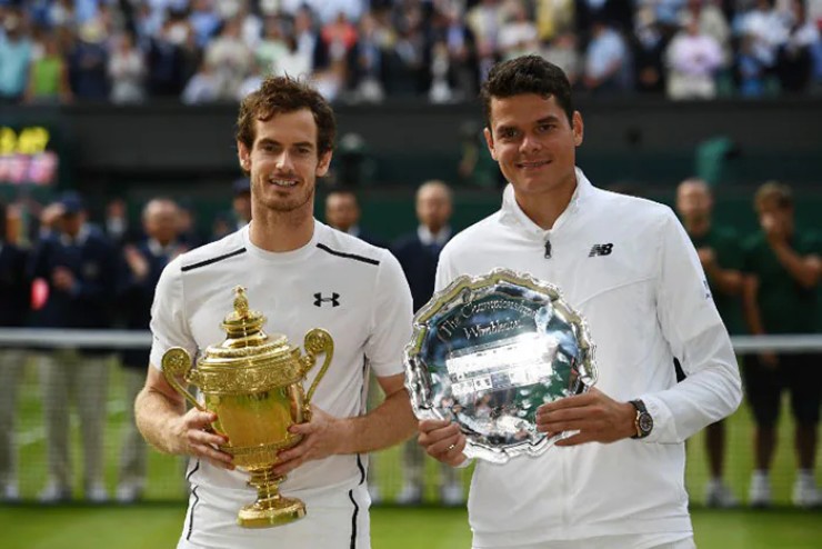 Chung kết Wimbledon 2016: Andy Murray (trái) thắng Milos Raonic