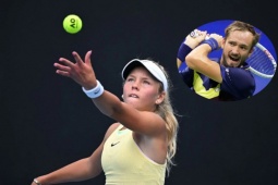 "Maria Sharapova 14 tuổi" khiến Daniil Medvedev vất vả đánh rúc lưới