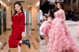 "My Sói" mang bầu vẫn mặc váy ôm sát, đi giày cao gót nhưng lại được khen
