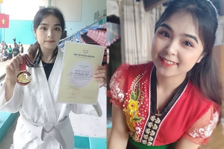 Cô giáo mầm non xinh đẹp Lò Thị Phung trở thành nhà vô địch Jujitsu Việt Nam
