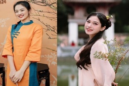 Thể thao - Thu Hoài cùng dàn hot girl bóng chuyền mặc áo dài xinh tươi, "đốn tim" nhiều fan