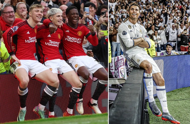 Garnacho lại "sao chép" cách ăn mừng của Ronaldo